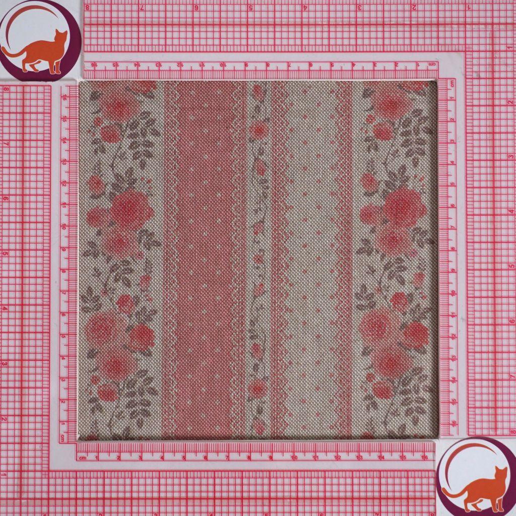 Dekostoff Leinenlook Landhausstil Romantik Rosen rosa